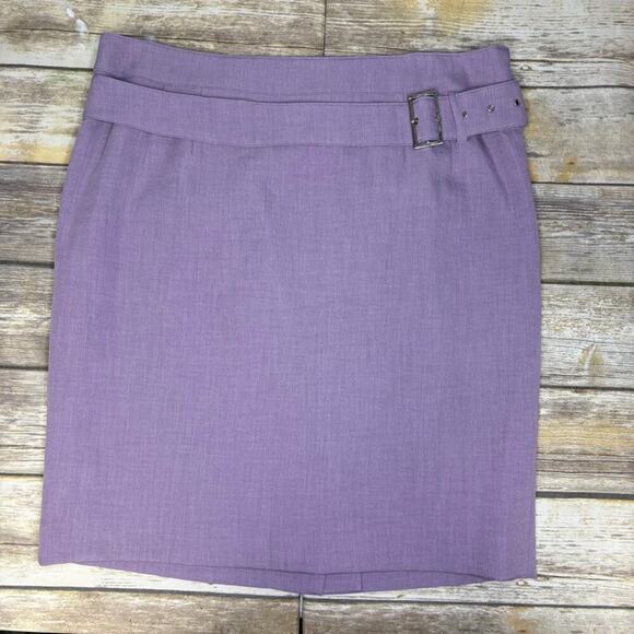 Anne Klein Dresses & Skirts - NWT Anne Klein Lavender‎ Belted Preppy Business Office Lined Pencil Skirt Sz 12